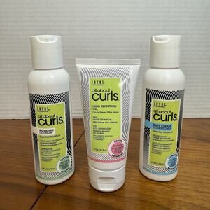 ZOTOS All About Curls NO-LATHER Co-wash, Gel, Conditioner 3pc Set NEW